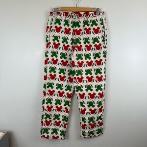 Hanna Andersson Adult Unisex Holiday Flannel Pajama Pant Size XS Mickey Holly